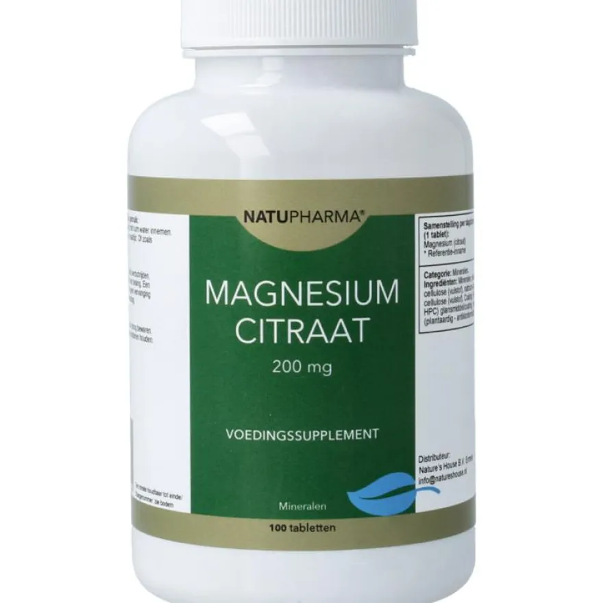 Natupharma Magnesium citraat – 200 mg (100 tabletten)