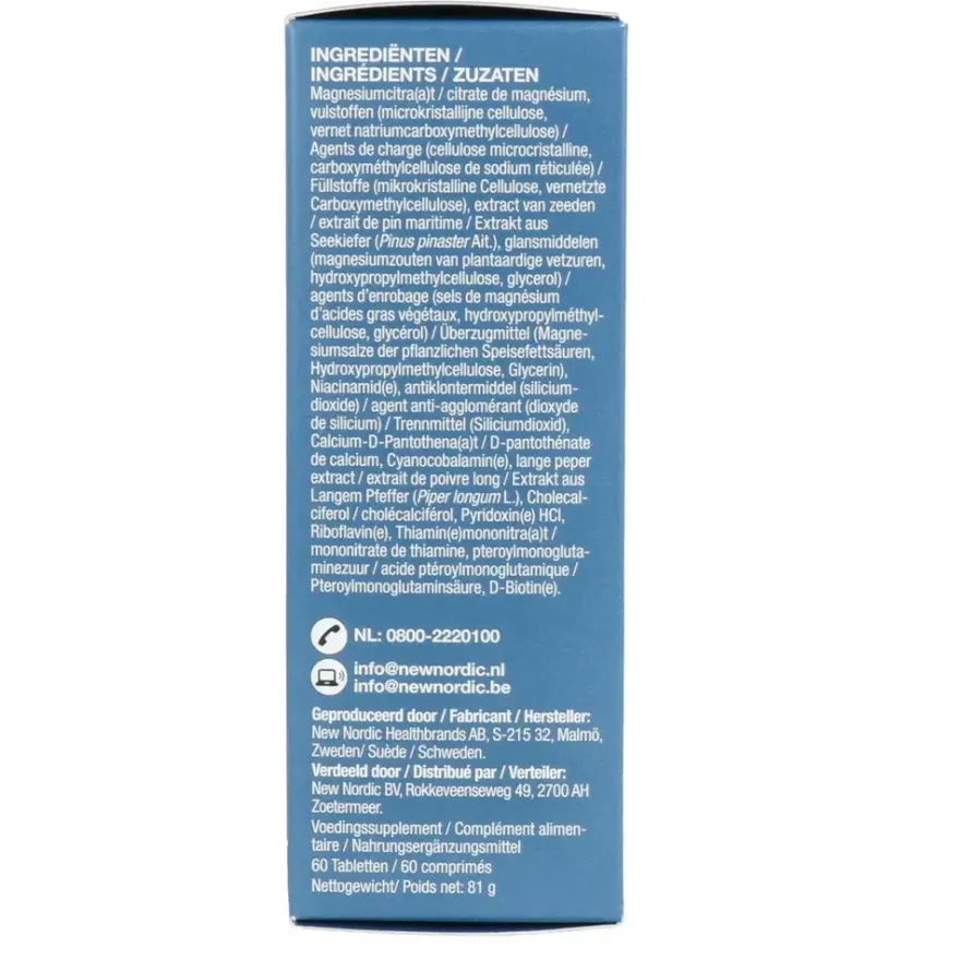 New Nordic Active Magnesium Citrate (60 tabletten)
