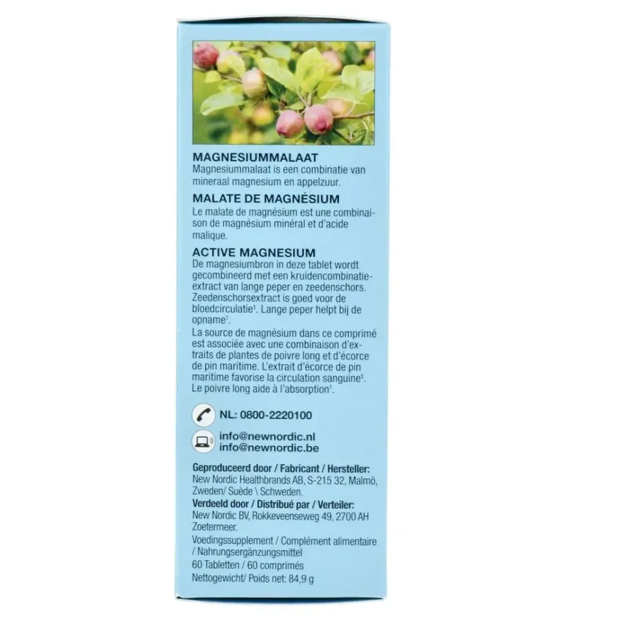 New Nordic Active Magnesium Malate Tabletten (60 tabletten)