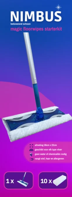 Nimbus Magic Floorwipes Starterkit (1 stuk)