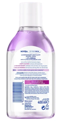 Nivea Luminous630 Skin Glow Micellair Water (400 ml)