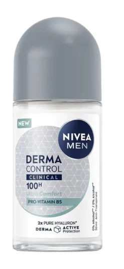 Nivea Men Derma Control Clinical 100h Ultra Comfort Anti-transpirant Roller (50 ml)
