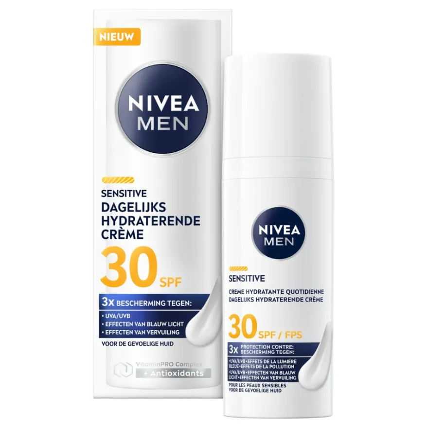 Nivea Men Sensitive Dagelijks Hydraterende Crème SPF30 (50 ml)