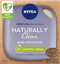 Nivea Naturally clean face bar verzachtend (75 gr)