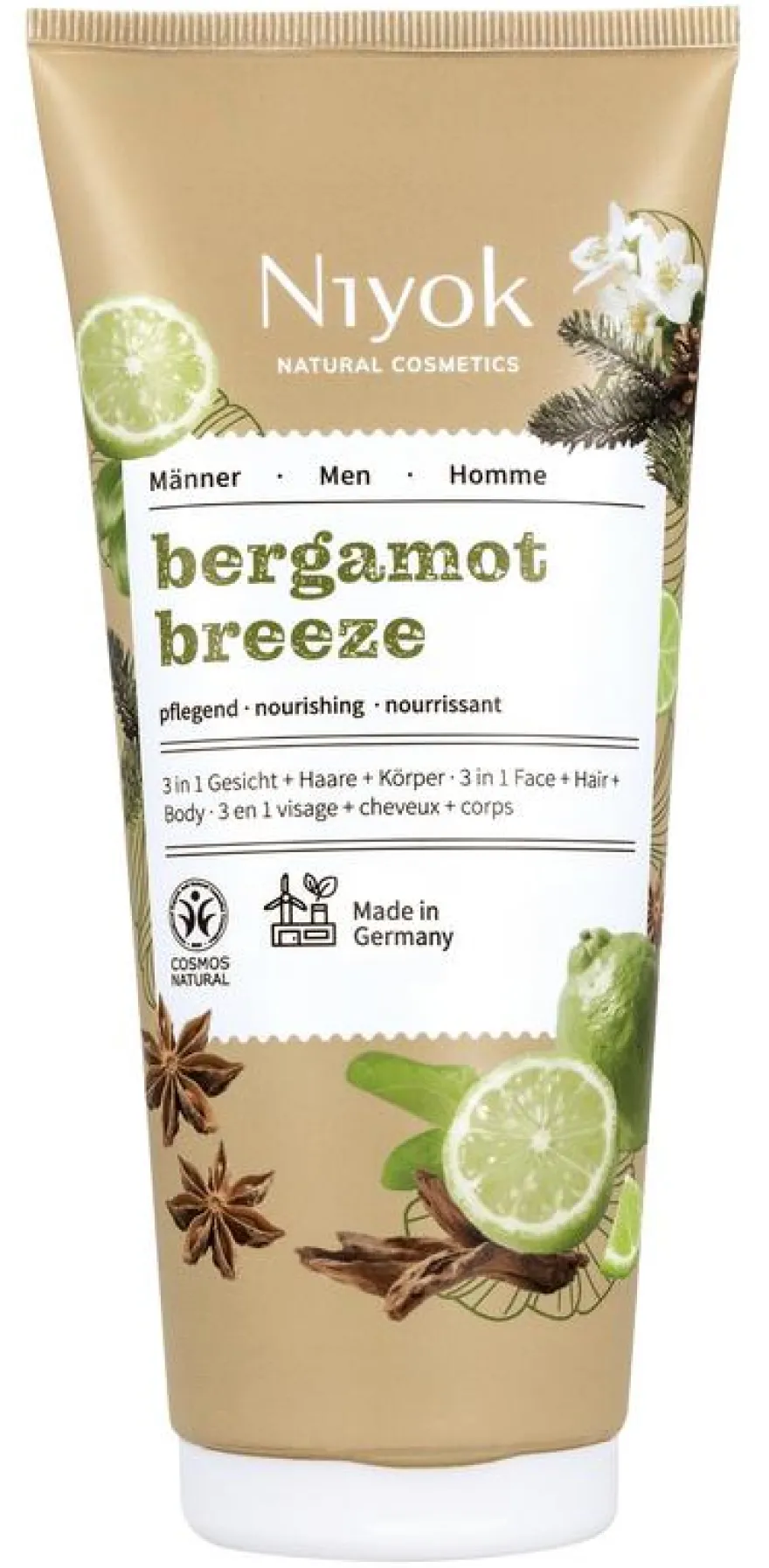 Niyok Shower Gel Men Bergamot Breeze 3 in 1 (200 ml)