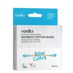 Nordics Wattenstaafjes Bamboo Blauw (100 stuks)