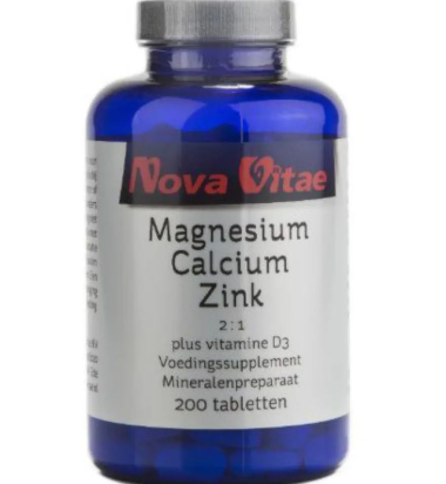 Nova Vitae Magnesium calcium 2:1 zink D3 (200 tabletten)