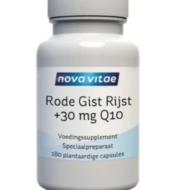 Nova Vitae Rode gist rijst + 30mg Q10 (180 vega capsules)