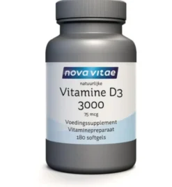 Nova Vitae Vitamine D3 3000/75mcg (180 softgels)