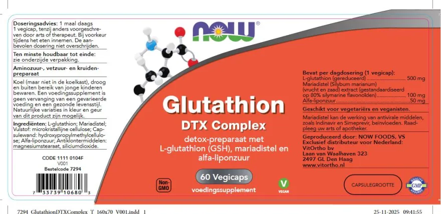 Now Glutathion DTX Complex (60 vega capsules)