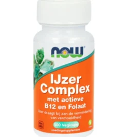 Now IJzer Complex met actieve B12 en folaat (100 vega capsules)