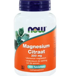 Now Magnesium citraat 200 mg (100 tabletten)