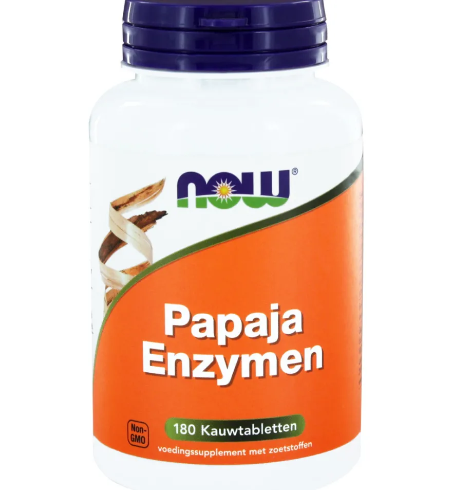 Now Papaya enzymen (180 kauwtabletten)