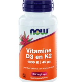Now Vitamine D3 1000IE & Vitamine K2 (120 vega capsules)