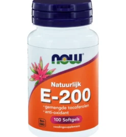 Now Vitamine E-200 natuurlijke gemengde tocoferolen (100 softgels)