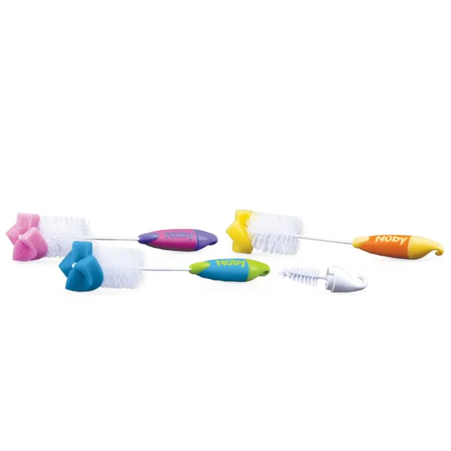 Nuby Flessenborstel Met Kleine Speenborstel & Sponsje (1 stuk)