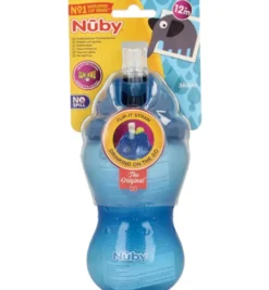 Nuby Flip it 360ml 12+ maanden blauw (1 stuk)