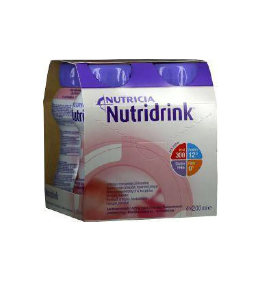 Nutridrink Aardbei 200ml (4 stuks)