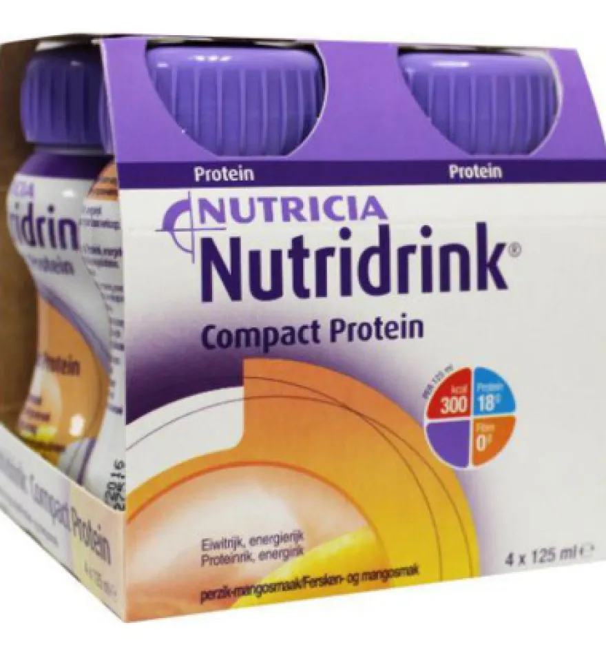Nutridrink Compact Proteine Perzik/Mango 125ml (4 stuks)