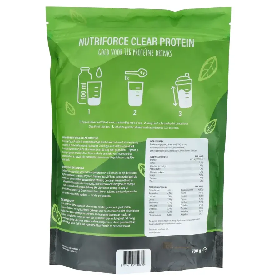 Nutriforce Clear Protein Poeder (700 gr)