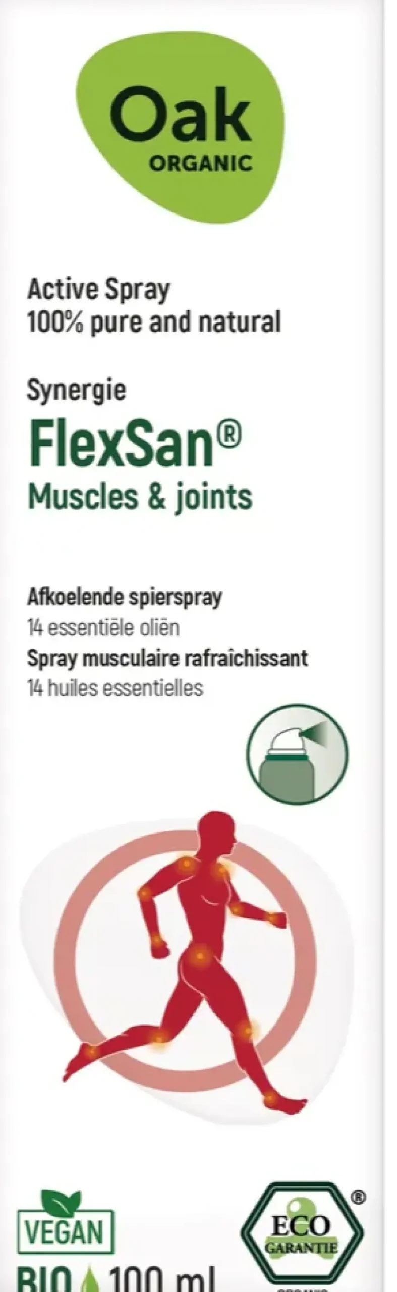 Oak Organic Flexsan Afkoelende Spierspray (100 ml)
