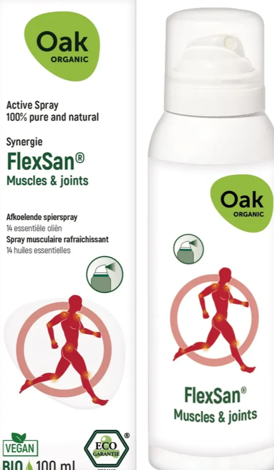 Oak Organic Flexsan Afkoelende Spierspray (100 ml)