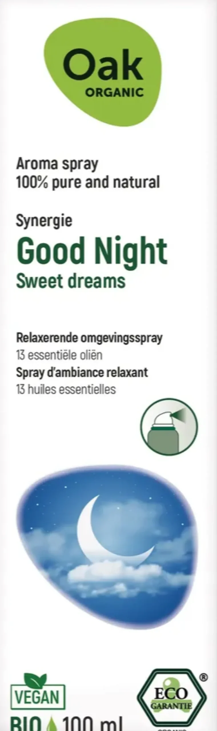 Oak Organic Good Night Relaxerende Omgevingsspray (100 ml)