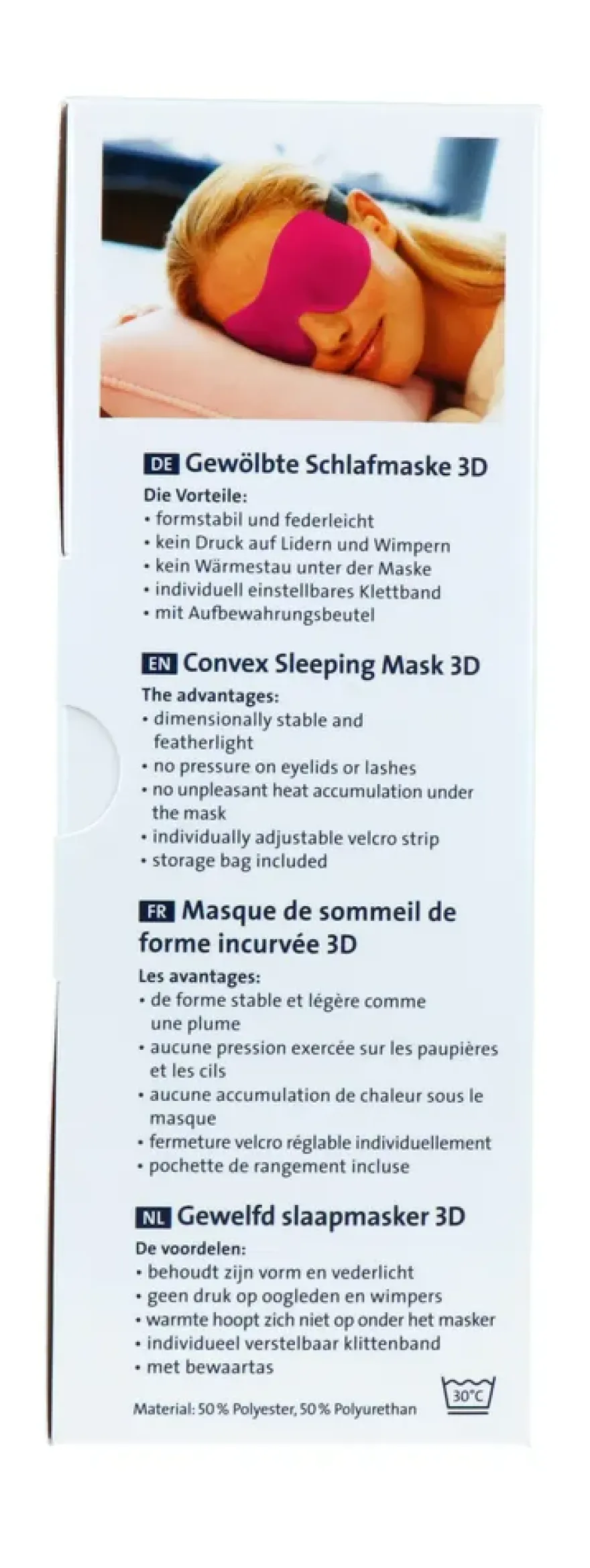 Ohropax Slaapmasker 3d Roze (1 stuk)