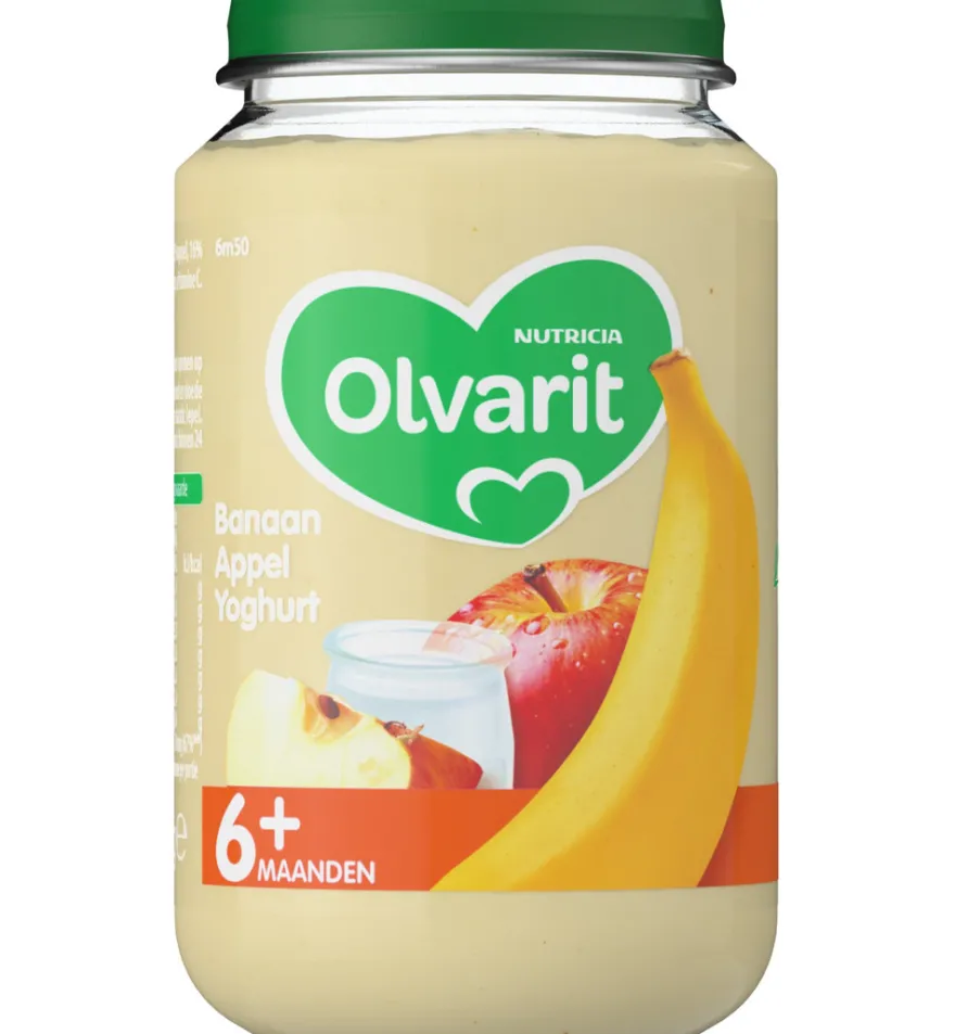 Olvarit Banaan appel yoghurt 6M50 (200 gr)