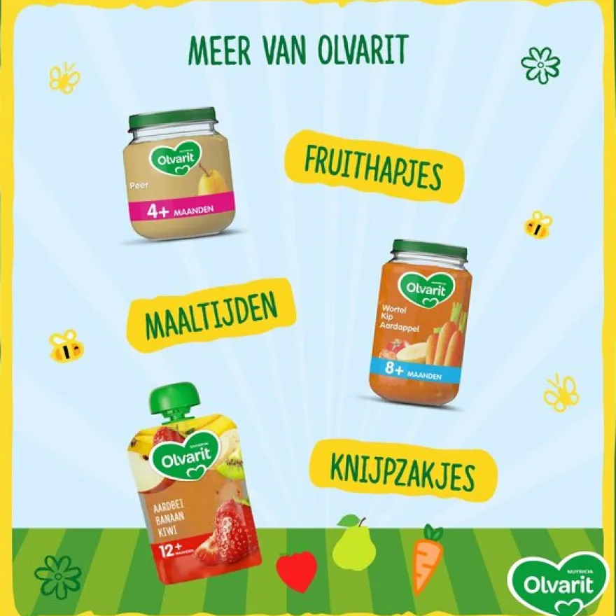 Olvarit 12+m Tomaat Witvis Pasta (250 gr)