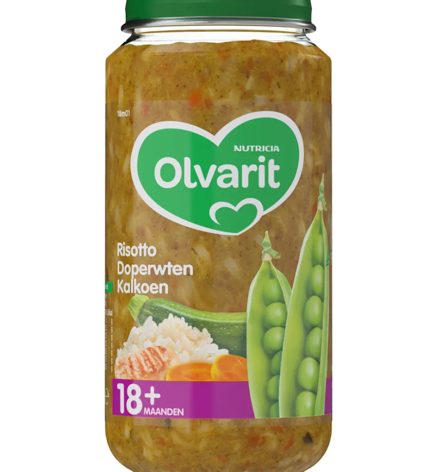 Olvarit Risotto doperwten kalkoen 18M01 (250 gr)