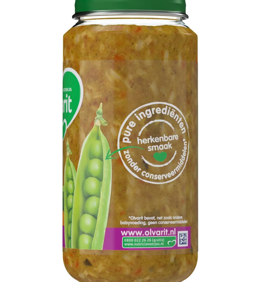 Olvarit Risotto doperwten kalkoen 18M01 (250 gr)