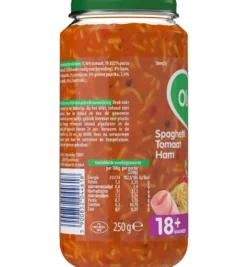 Olvarit Spaghetti tomaat ham 18M03 (250 gr)