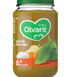 Olvarit Spinazie witvis rijst 6M10 (200 gr)