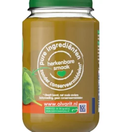 Olvarit Spinazie witvis rijst 6M10 (200 gr)