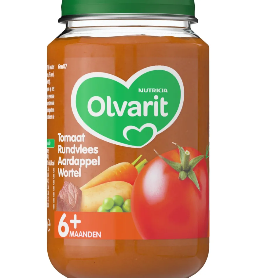 Olvarit Tomaat rundvlees aardappel wortel (200 gr)