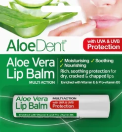 Optima Aloe dent aloe vera lippenbalsem stick (4 gr)