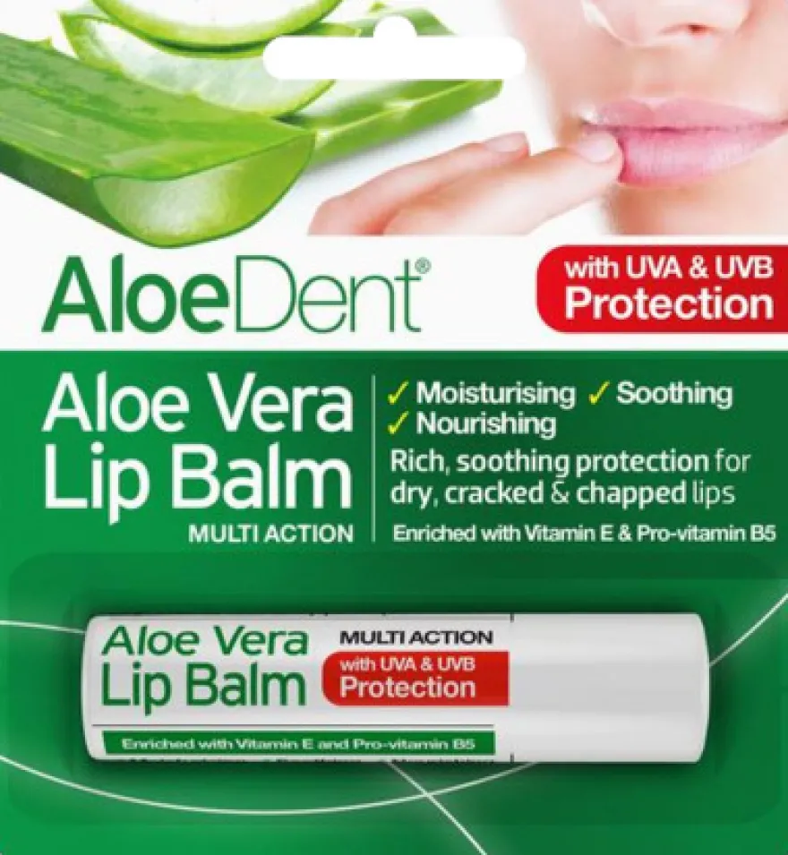Optima Aloe dent aloe vera lippenbalsem stick (4 gr)