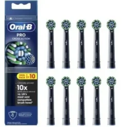 Oral-B Opzetborstels Cross Action Zwart (10 stuks)