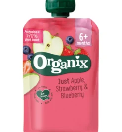 Organix Apple strawberry blueberry 6+ maanden bio (100 gr)