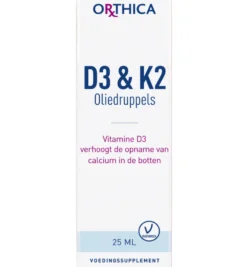 Orthica D3 & K2 oliedruppels (25 ml)