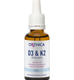 Orthica D3 & K2 oliedruppels (25 ml)