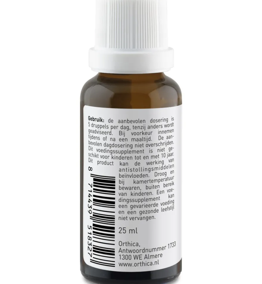 Orthica D3 & K2 oliedruppels (25 ml)