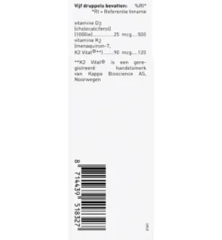 Orthica D3 & K2 oliedruppels (25 ml)