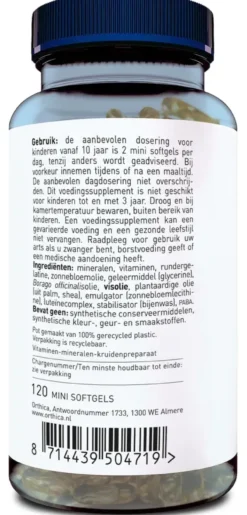 Orthica Multi Tiener Mini Softgels (120 softgels)