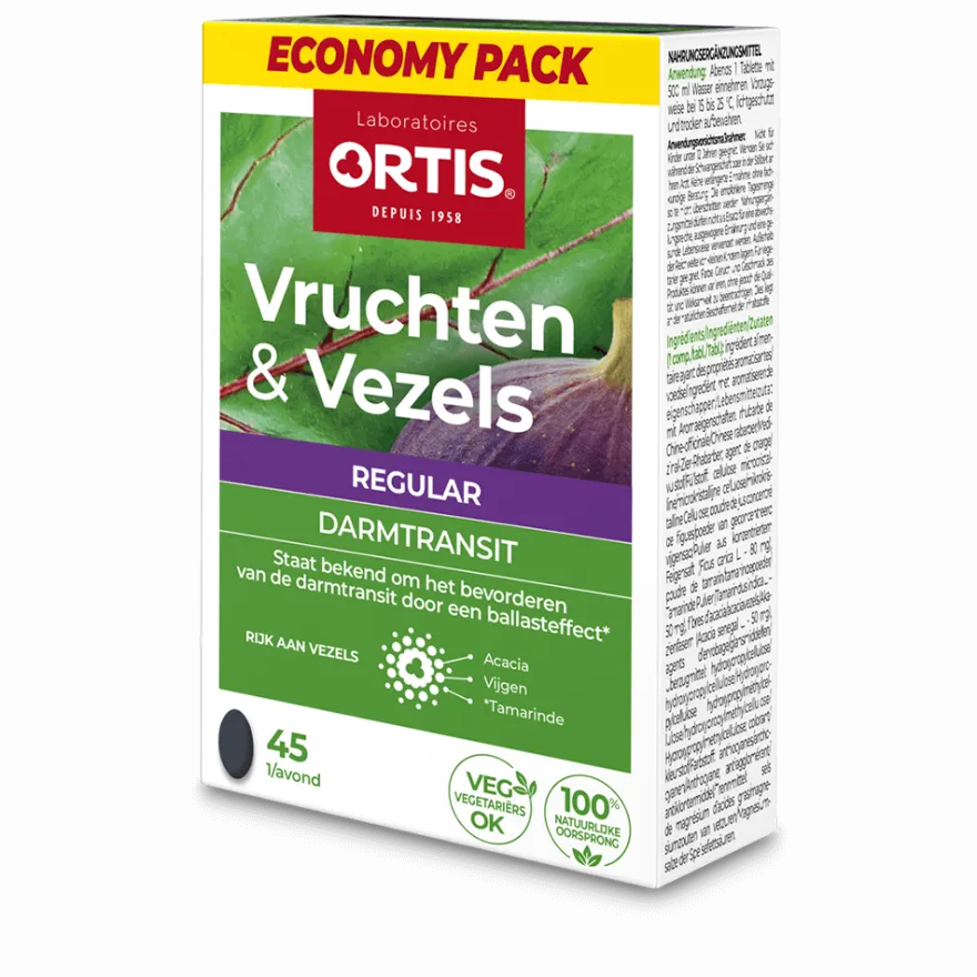 Ortis Vruchten en Vezels Regular (45 tabletten)