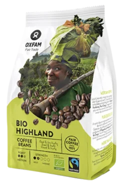 Oxfam Koffie Bonen Highland Fairtrade Bio (250 gr)