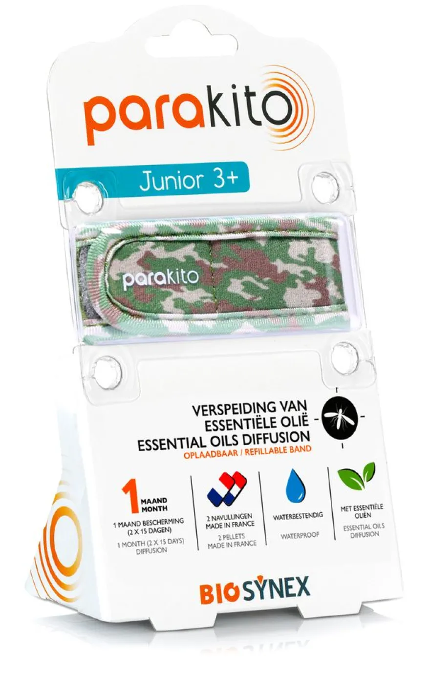 Parakito Anti-muggen Armband Camouflage Junior 3+ (1 stuk)