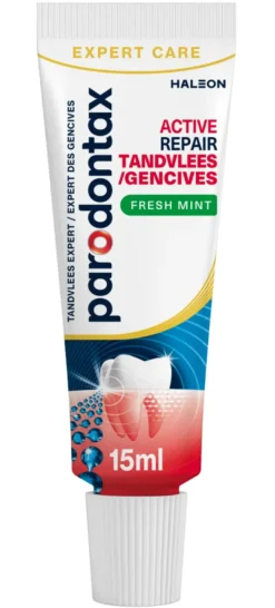 Parodontax Active Repair Tandvlees Fresh Mint Mini Tandpasta Reisformaat (15 ml)