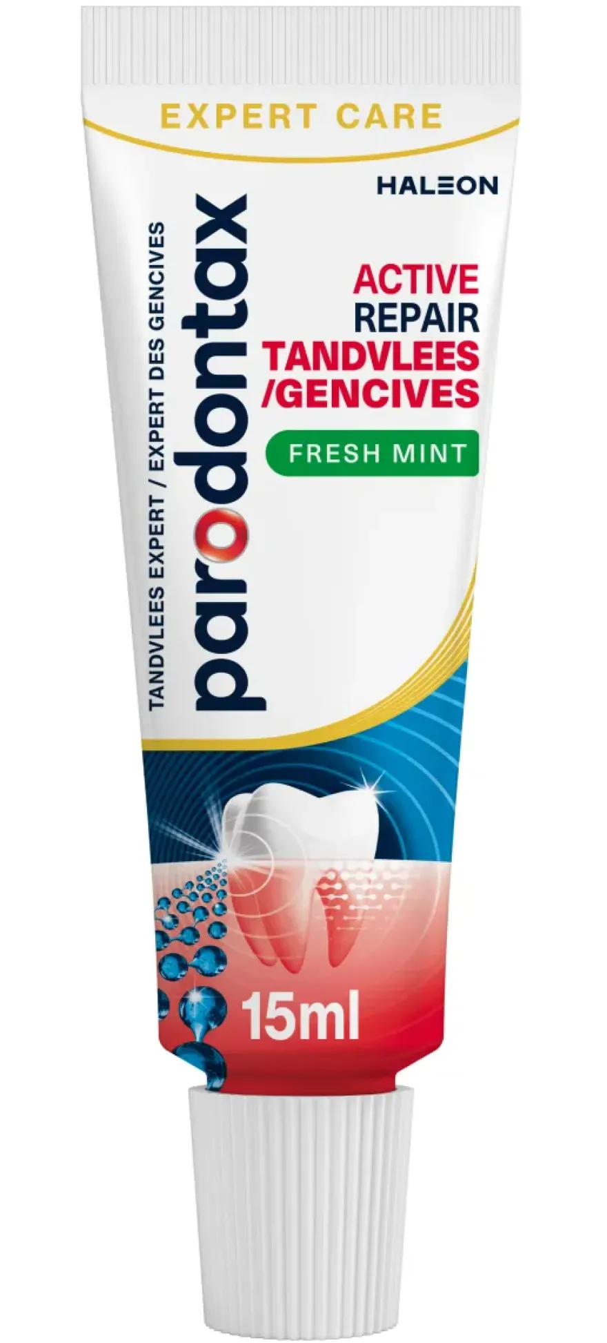 Parodontax Active Repair Tandvlees Fresh Mint Mini Tandpasta Reisformaat (15 ml)